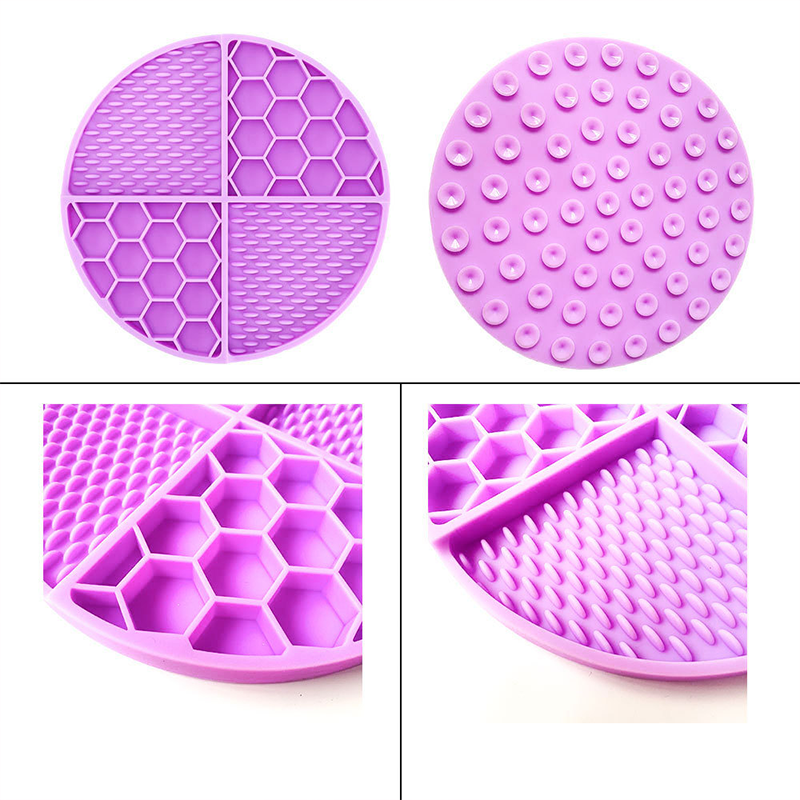 Silicone Slow Feeder Dog Cat Bowl | 61 Strong Suction Cups | Anti-Choke Anti-Vomiting Pet Food Mat for Wet & Dry Food 
