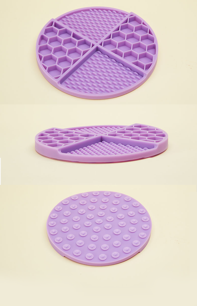 Silicone Slow Feeder Dog Cat Bowl | 61 Strong Suction Cups | Anti-Choke Anti-Vomiting Pet Food Mat for Wet & Dry Food 
