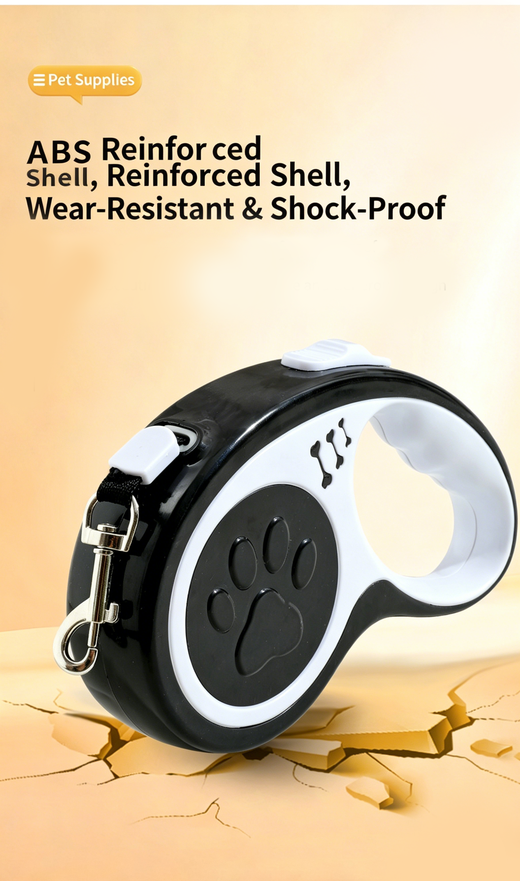 Retractable Dog Leash 16FT for Small Medium Dogs | U-Shaped Outlet 200LB Heavy Duty Nylon Rope
