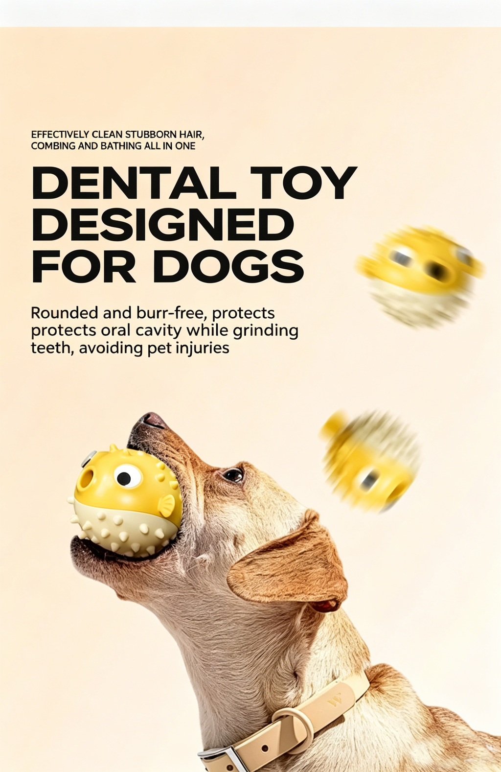 Bouncy Fish Dog Treat Dispenser Toy, Food-Grade TPR Squeaky Chew Toy, Durable Teeth Cleaning Interactive Toy for Dogs Anxiety Relief Prevent Destructive Behavior