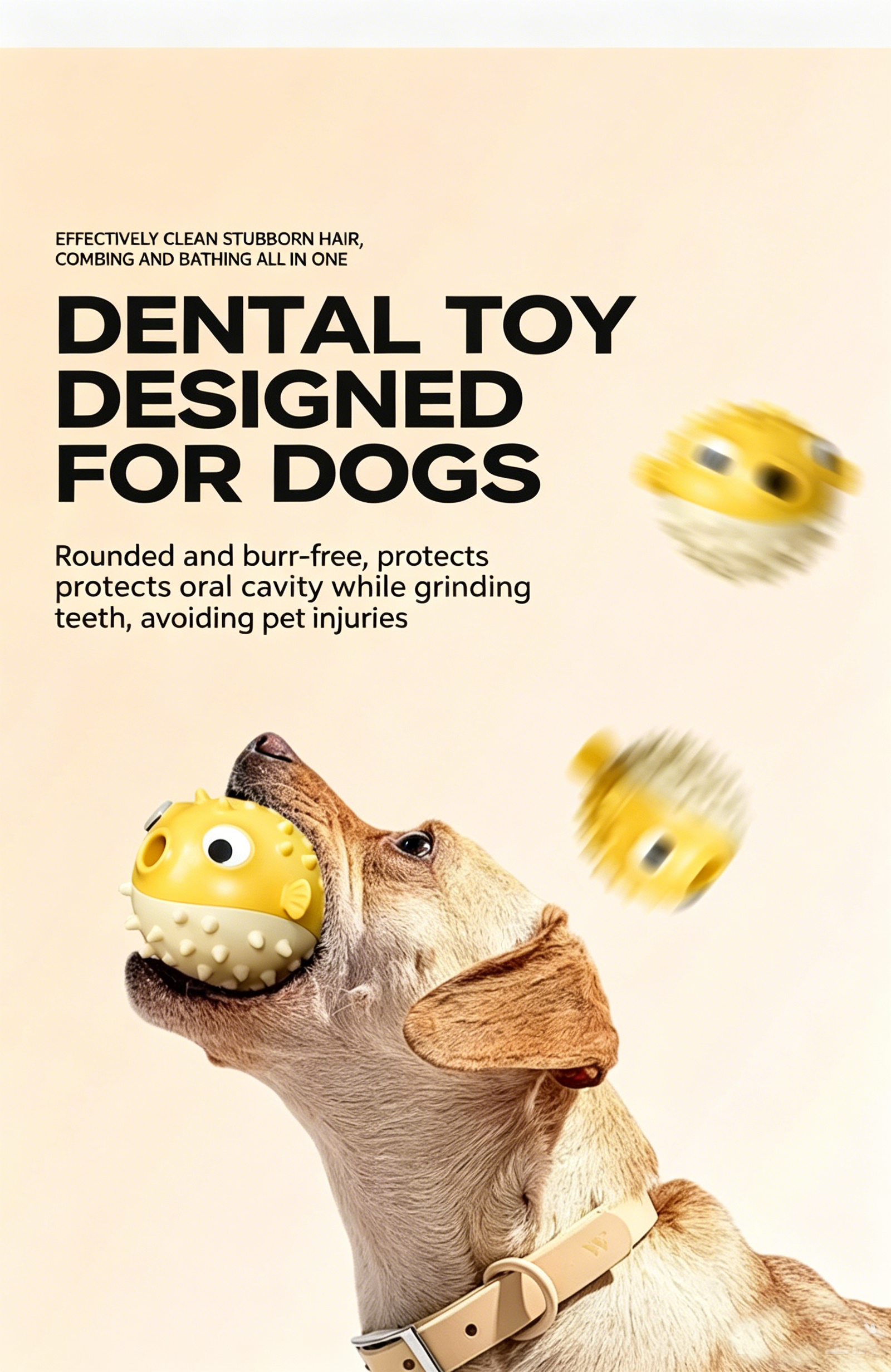 Bouncy Fish Dog Treat Dispenser Toy, Food-Grade TPR Squeaky Chew Toy, Durable Teeth Cleaning Interactive Toy for Dogs Anxiety Relief Prevent Destructive Behavior