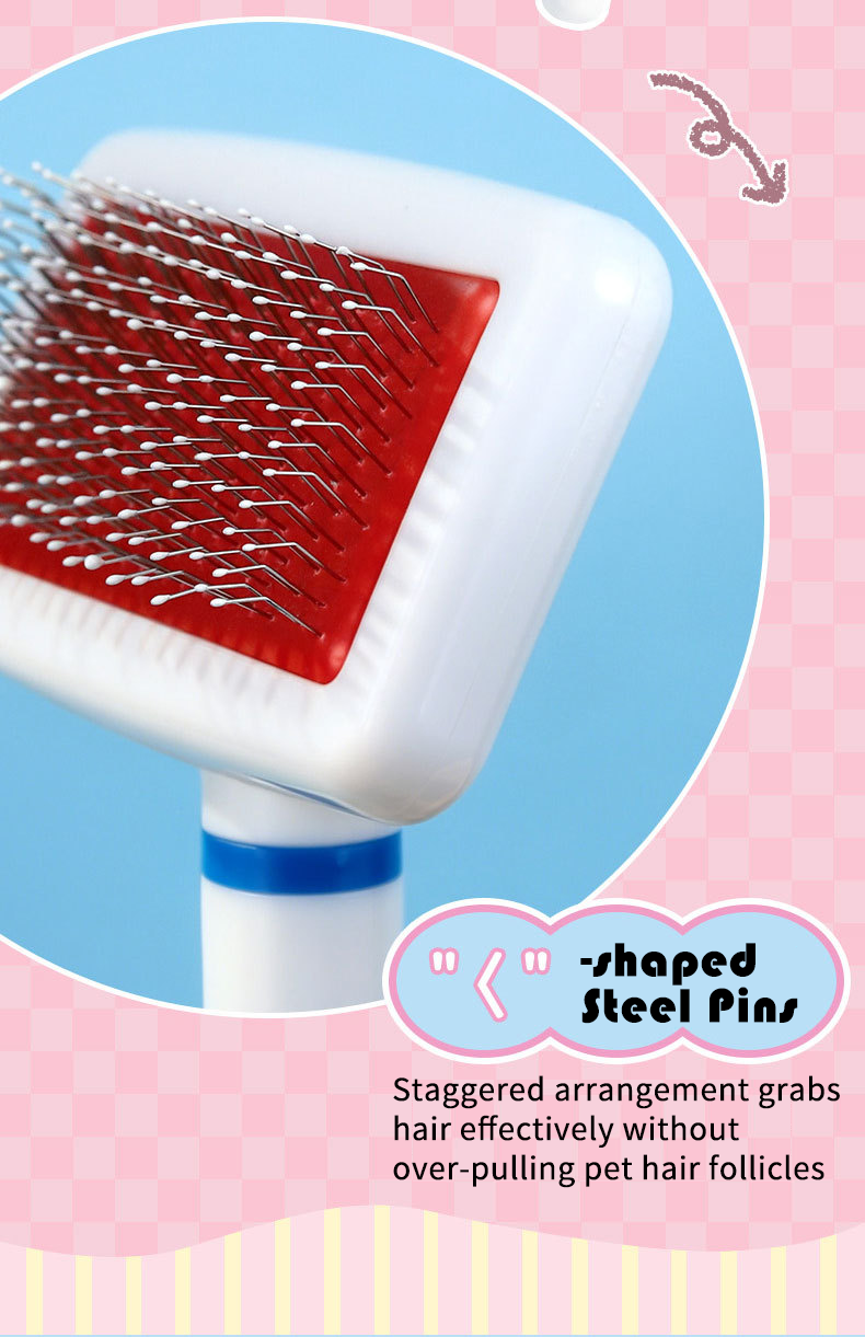 Steel Pin Pet Grooming Comb Gentle Hair Remover for Cats Small Dogs