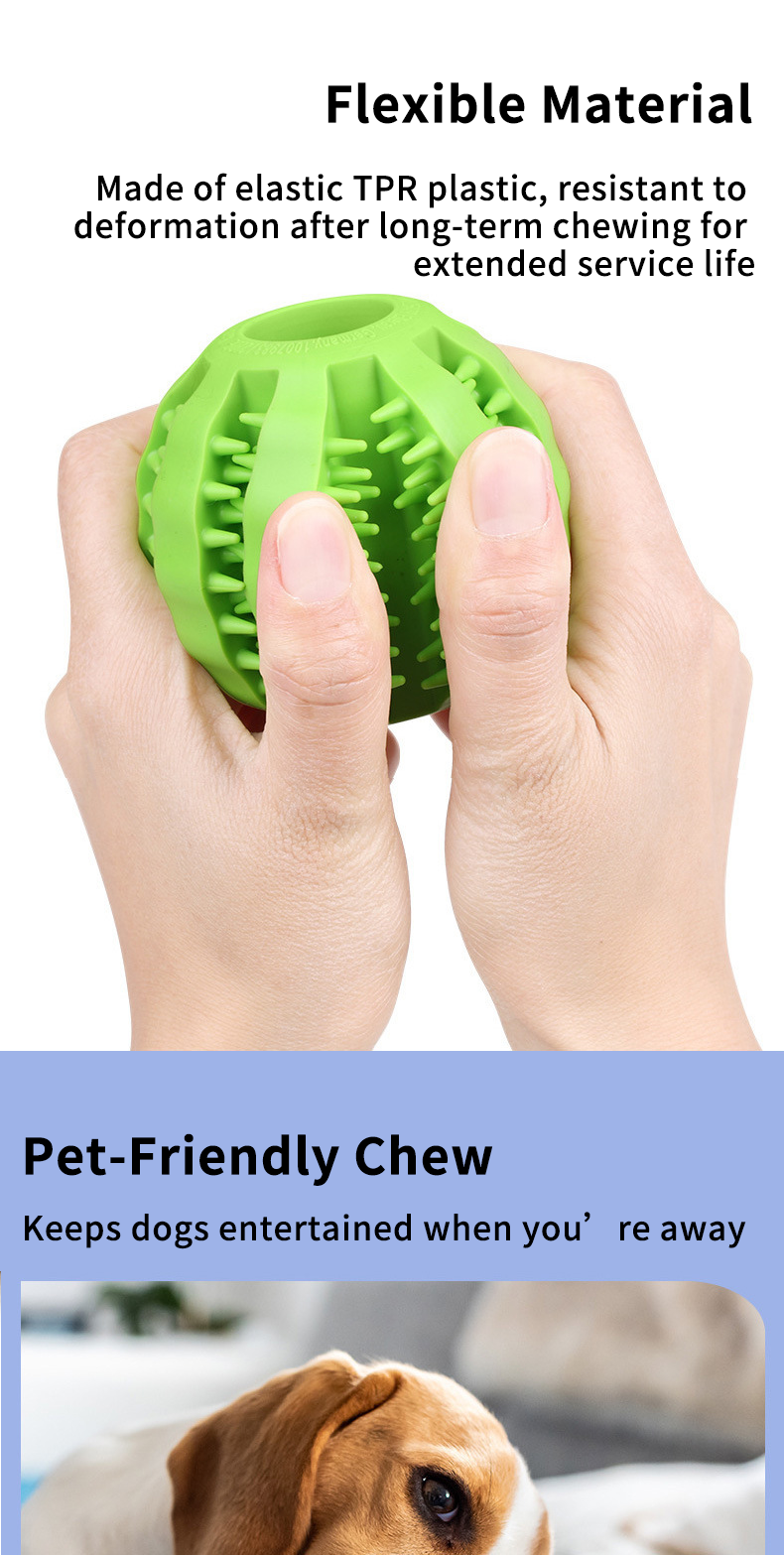 Watermelon TPR Treat Dispensing Ball, Pet Teeth Grinding Chew Toy for Dogs & Cats, Slow Feeder Enrichment Toy for Boredom Relief