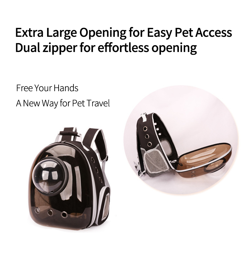 Semi Shaded Privacy Clear Cat Space Backpack | Breathable Pet Travel Carrier for Small Cats