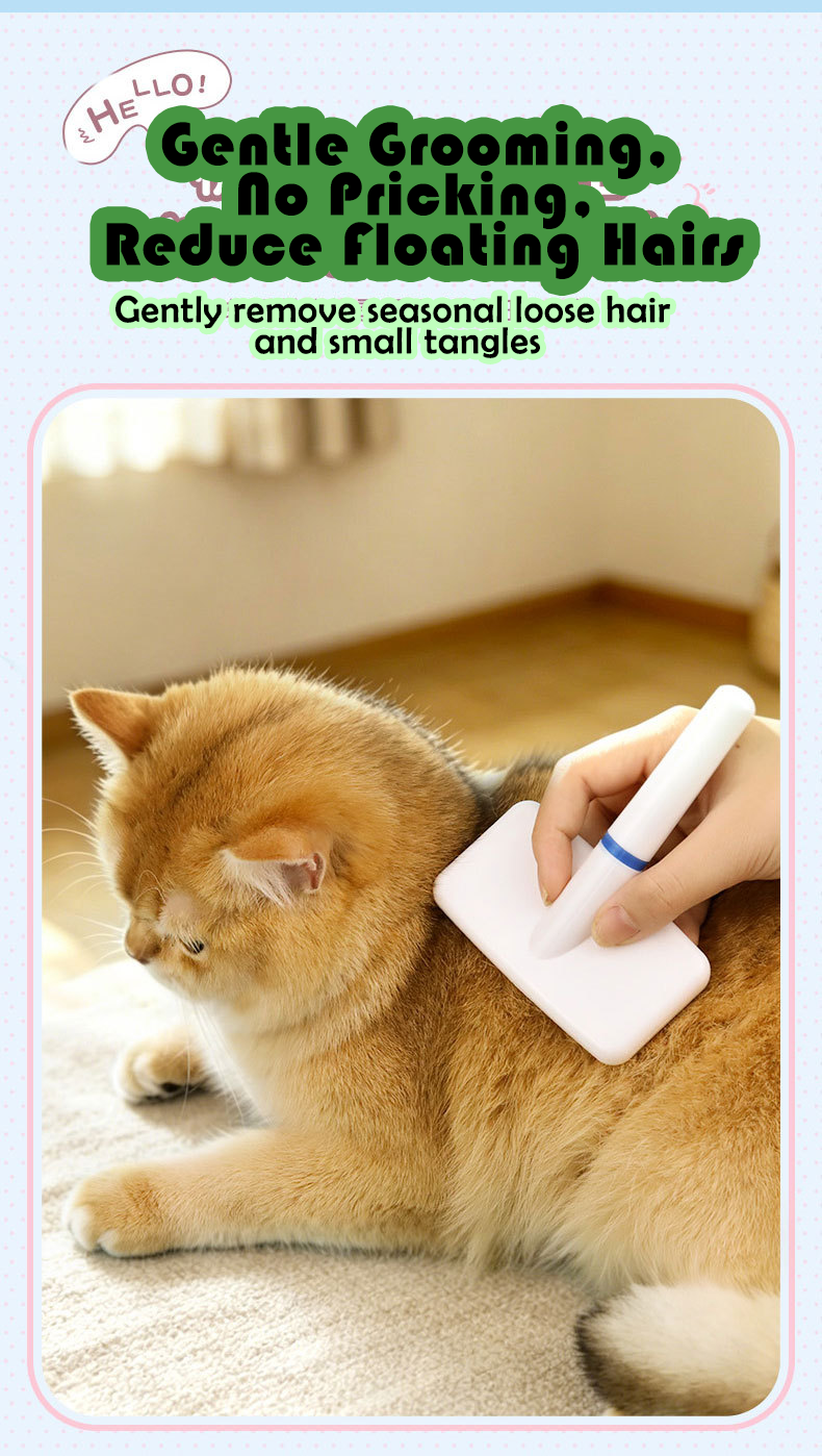 Steel Pin Pet Grooming Comb Gentle Hair Remover for Cats Small Dogs