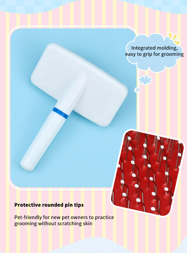 Steel Pin Pet Grooming Comb Gentle Hair Remover for Cats Small Dogs