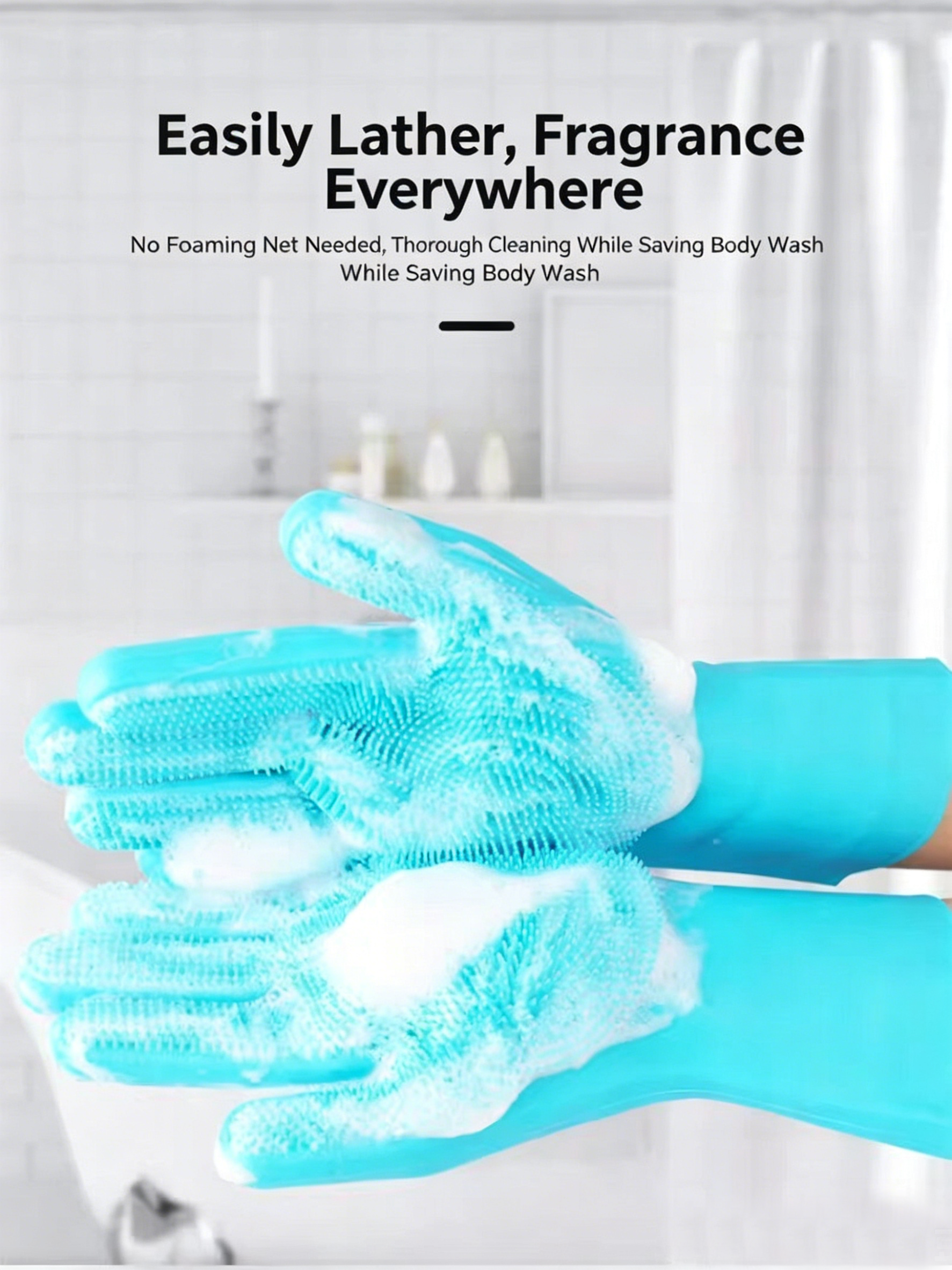 Thickened Silicone Pet Grooming Gloves 3000 Massage Bristles Dog Cat Bathing Brush Anti-Bite Anti-Scratch Hair Remover