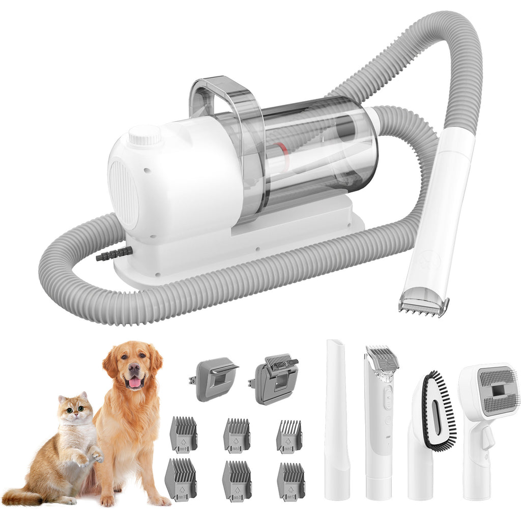 All-in-One Pet Grooming Vacuum Kit | Low Noise 99% Hair Suction with 12 Attachments