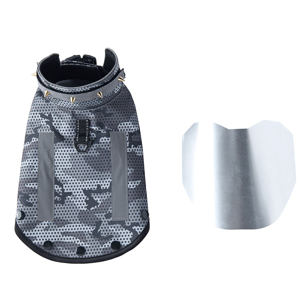 Anti-Bite Dog Vest, Reinforced Spike Protective Vest with Reflective Stripe for Small & Medium Dogs