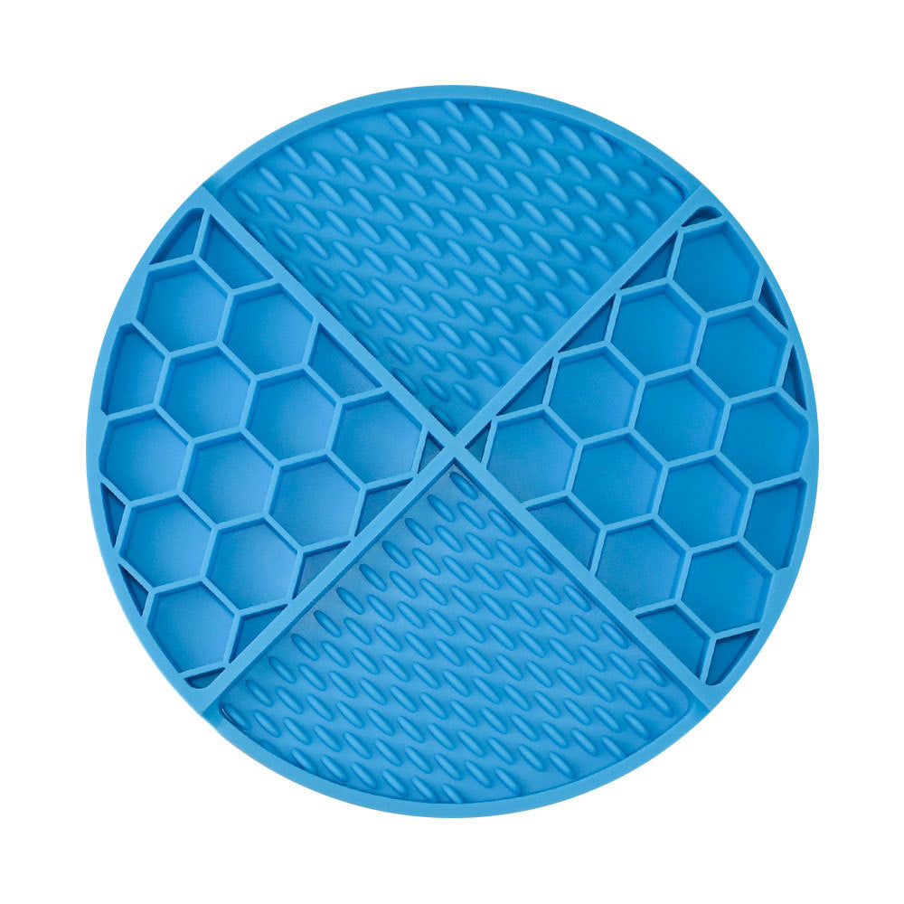 Silicone Slow Feeder Dog Cat Bowl | 61 Strong Suction Cups | Anti-Choke Anti-Vomiting Pet Food Mat for Wet & Dry Food 