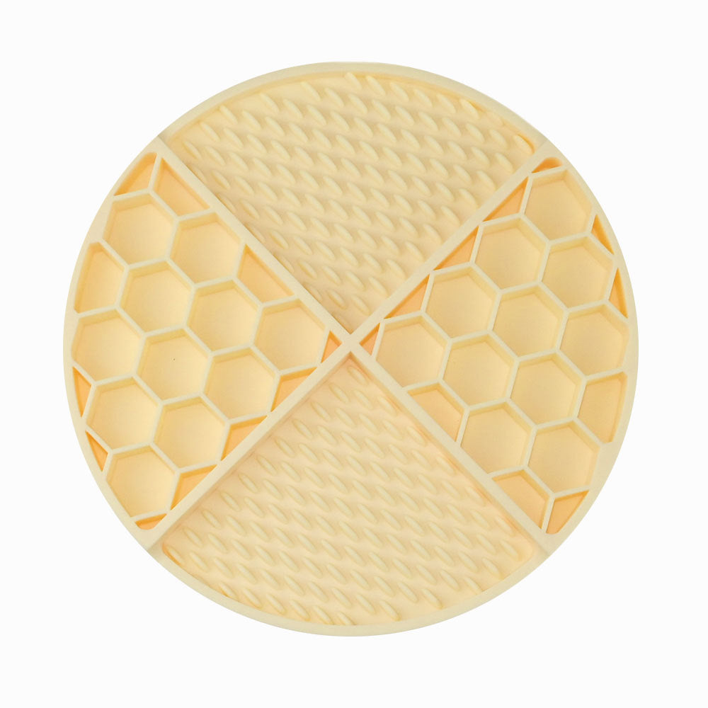 Silicone Slow Feeder Dog Cat Bowl | 61 Strong Suction Cups | Anti-Choke Anti-Vomiting Pet Food Mat for Wet & Dry Food 