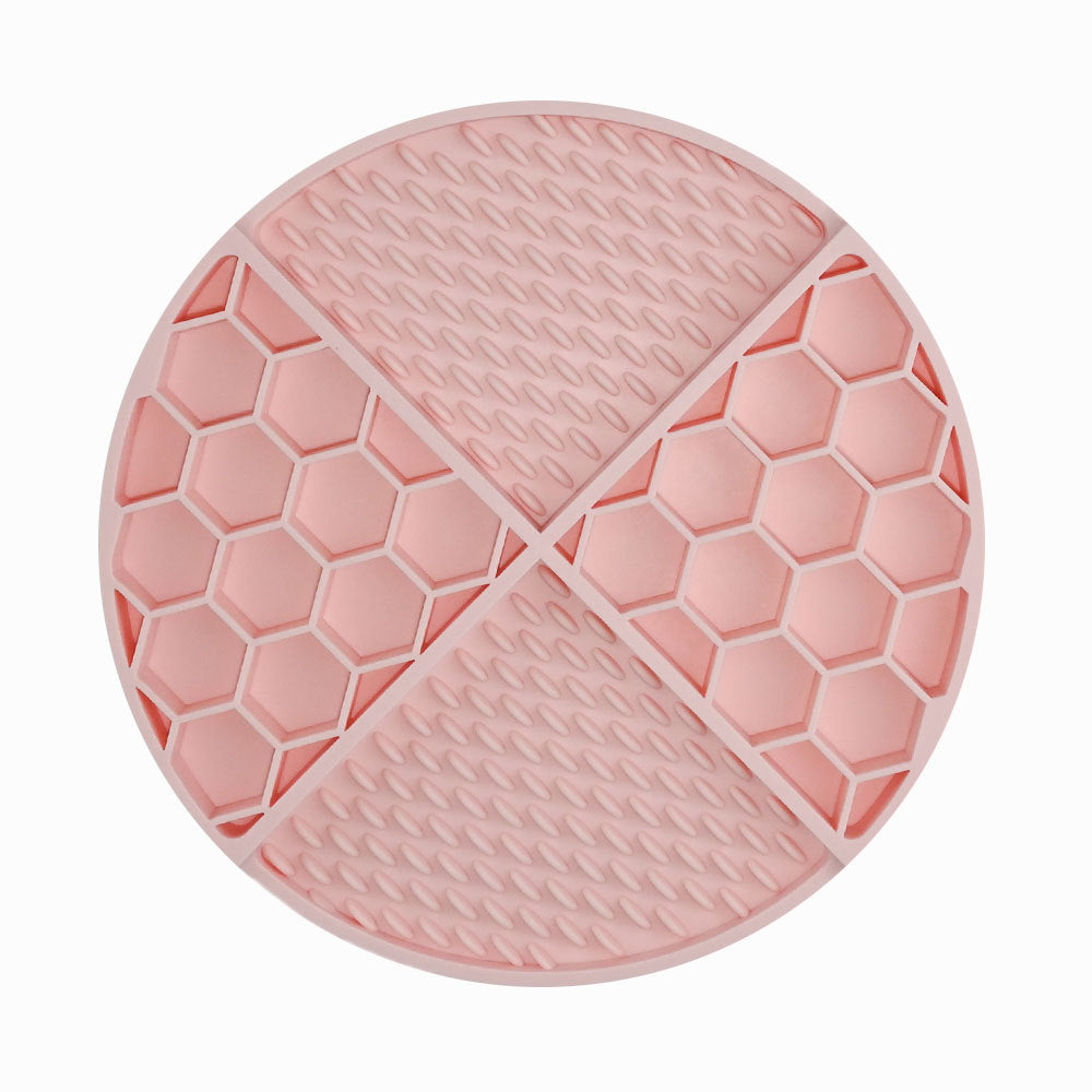 Silicone Slow Feeder Dog Cat Bowl | 61 Strong Suction Cups | Anti-Choke Anti-Vomiting Pet Food Mat for Wet & Dry Food 