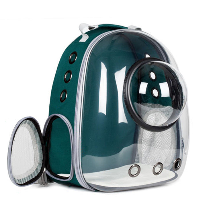 Semi Shaded Privacy Clear Cat Space Backpack | Breathable Pet Travel Carrier for Small Cats