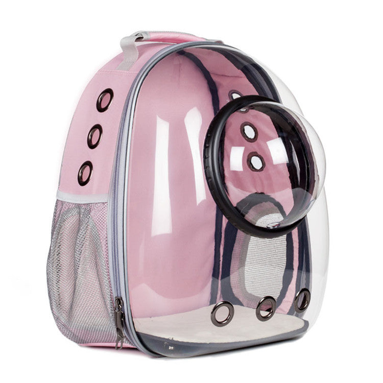 Semi Shaded Privacy Clear Cat Space Backpack | Breathable Pet Travel Carrier for Small Cats