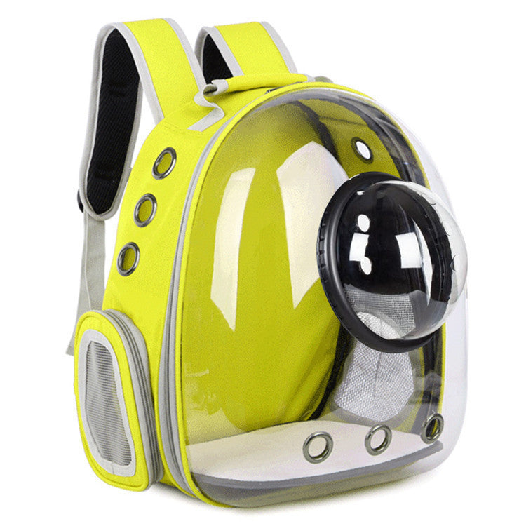 Semi Shaded Privacy Clear Cat Space Backpack | Breathable Pet Travel Carrier for Small Cats
