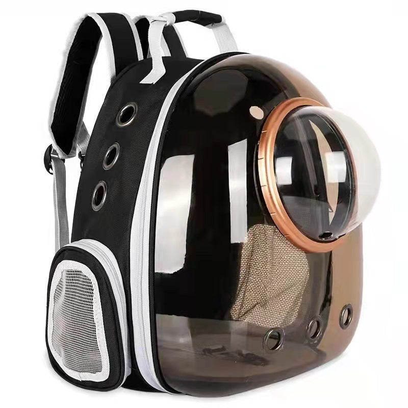 Semi Shaded Privacy Clear Cat Space Backpack | Breathable Pet Travel Carrier for Small Cats