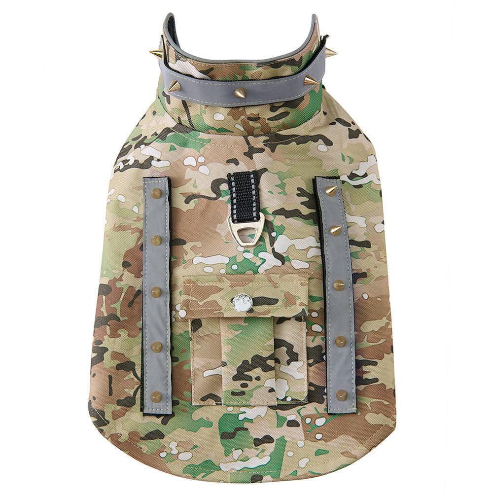 Anti-Bite Dog Vest, Reinforced Spike Protective Vest with Reflective Stripe for Small & Medium Dogs