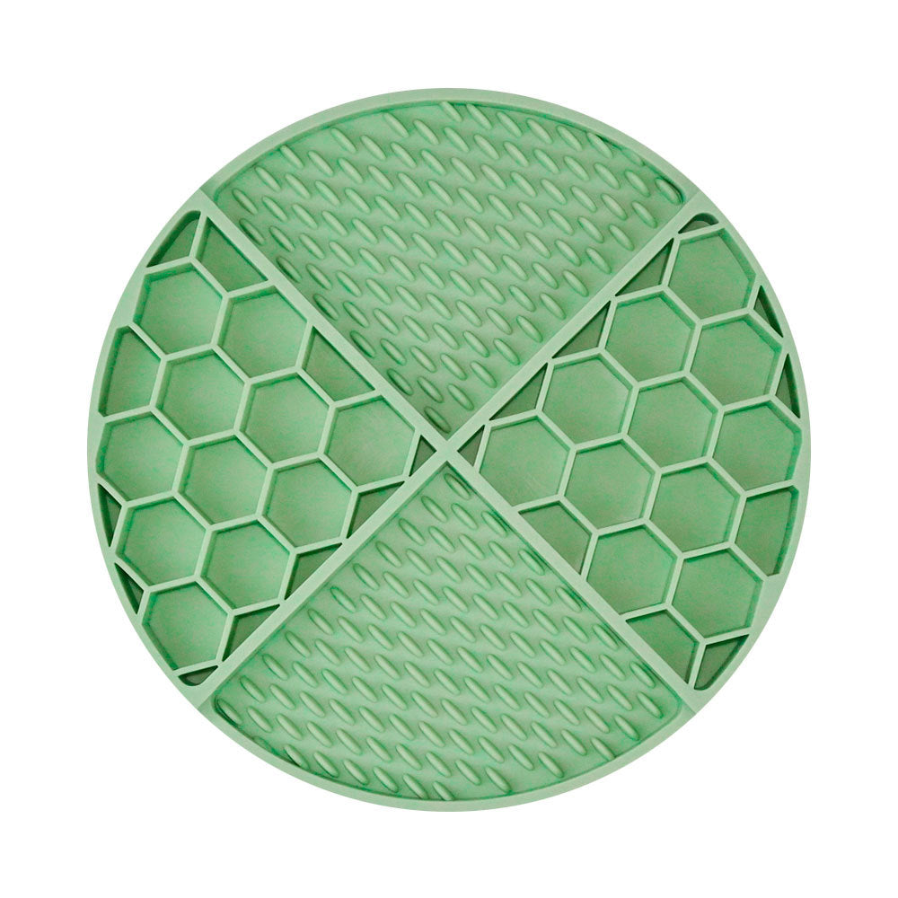 Silicone Slow Feeder Dog Cat Bowl | 61 Strong Suction Cups | Anti-Choke Anti-Vomiting Pet Food Mat for Wet & Dry Food 