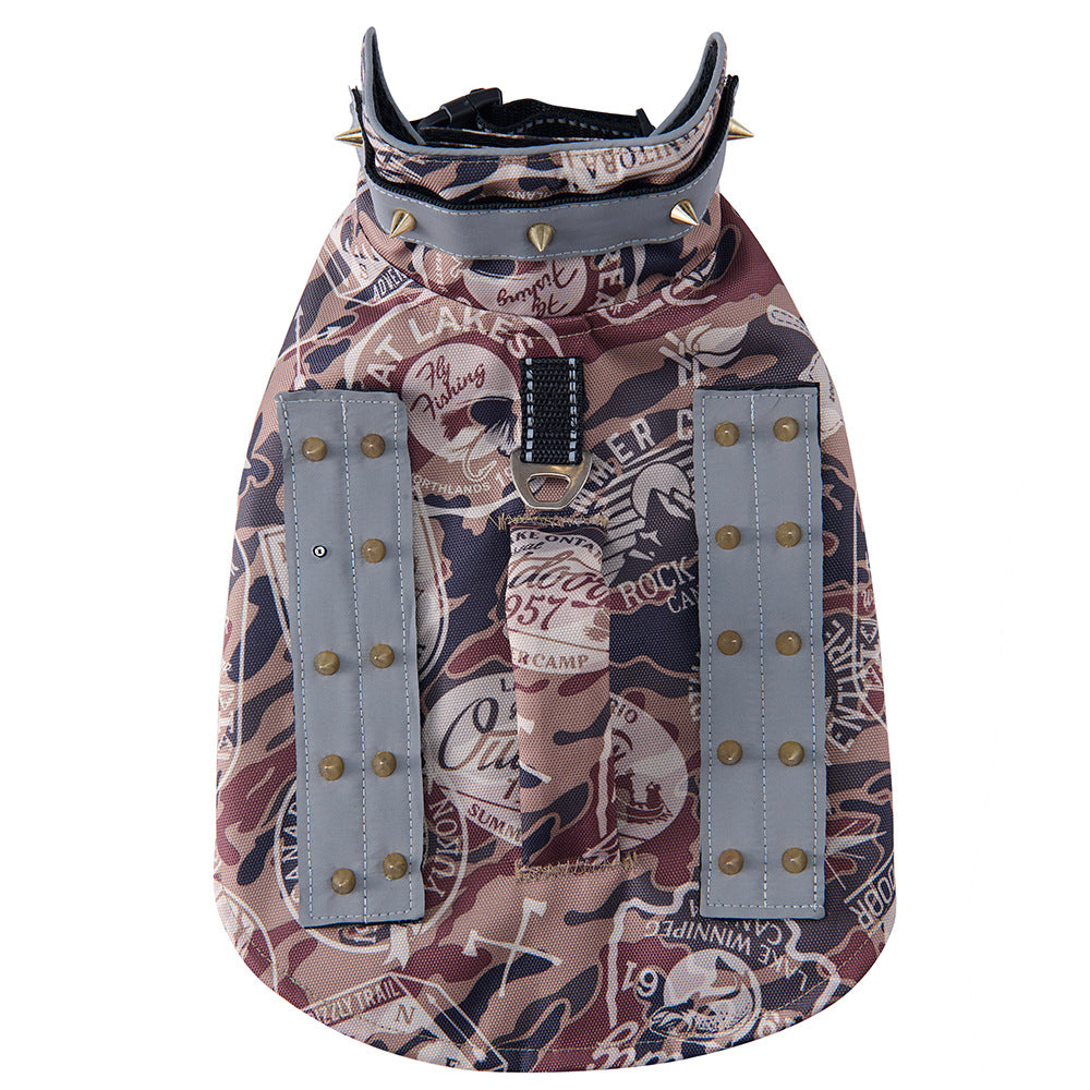 Anti-Bite Dog Vest, Reinforced Spike Protective Vest with Reflective Stripe for Small & Medium Dogs