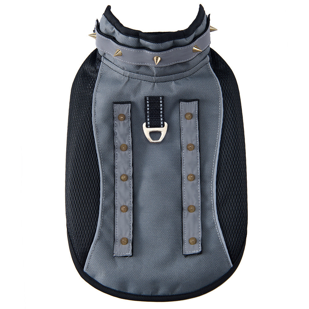 Anti-Bite Dog Vest, Reinforced Spike Protective Vest with Reflective Stripe for Small & Medium Dogs