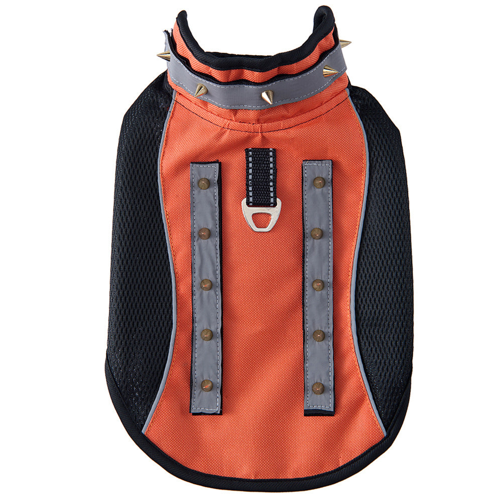 Anti-Bite Dog Vest, Reinforced Spike Protective Vest with Reflective Stripe for Small & Medium Dogs